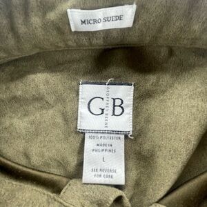 Geoffrey Beene‎ Olive Micro Suede Jacket Size LG